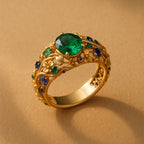 Delicate Artisan Gold Ring