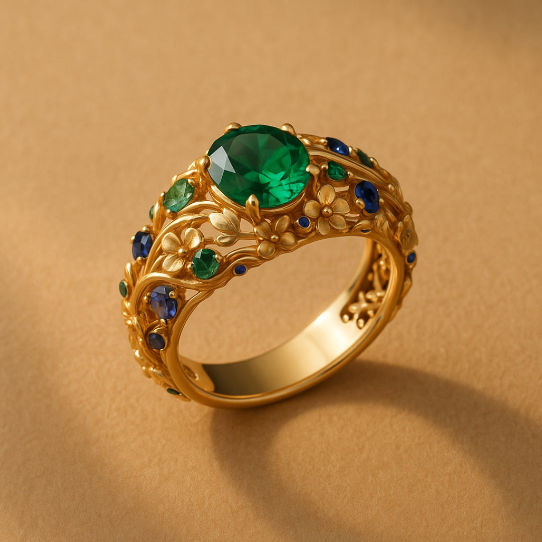 Delicate Artisan Gold Ring