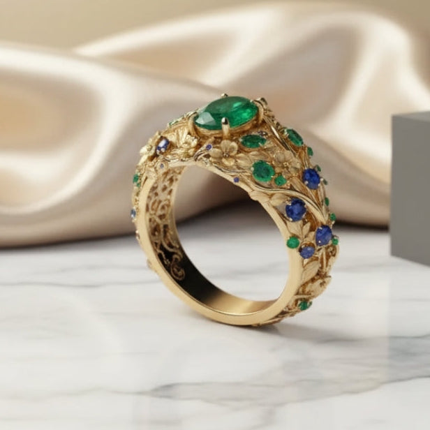 Delicate Artisan Gold Ring