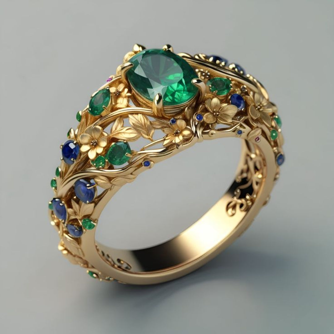 Delicate Artisan Gold Ring