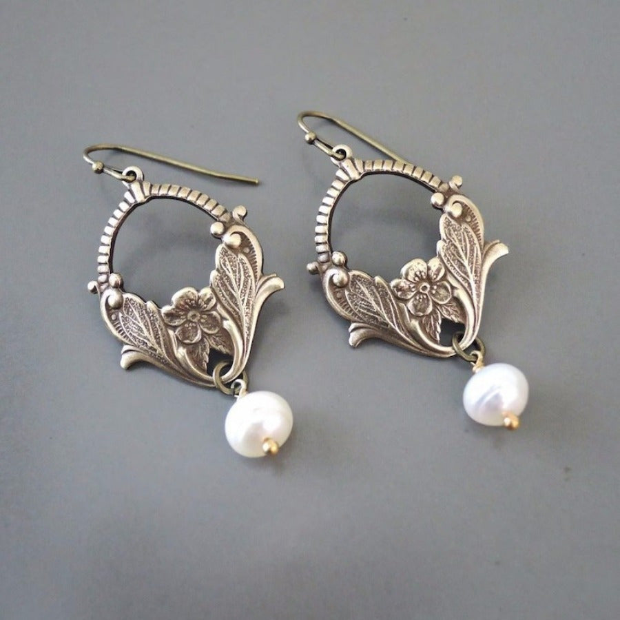 Delicate Artisan Pearl Earring