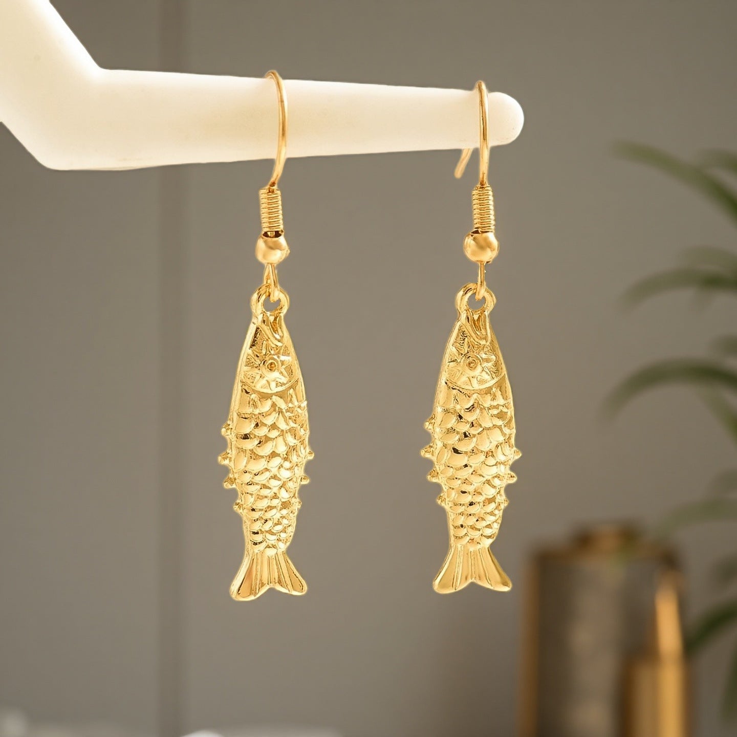 Delicate Artisan Gold Earring
