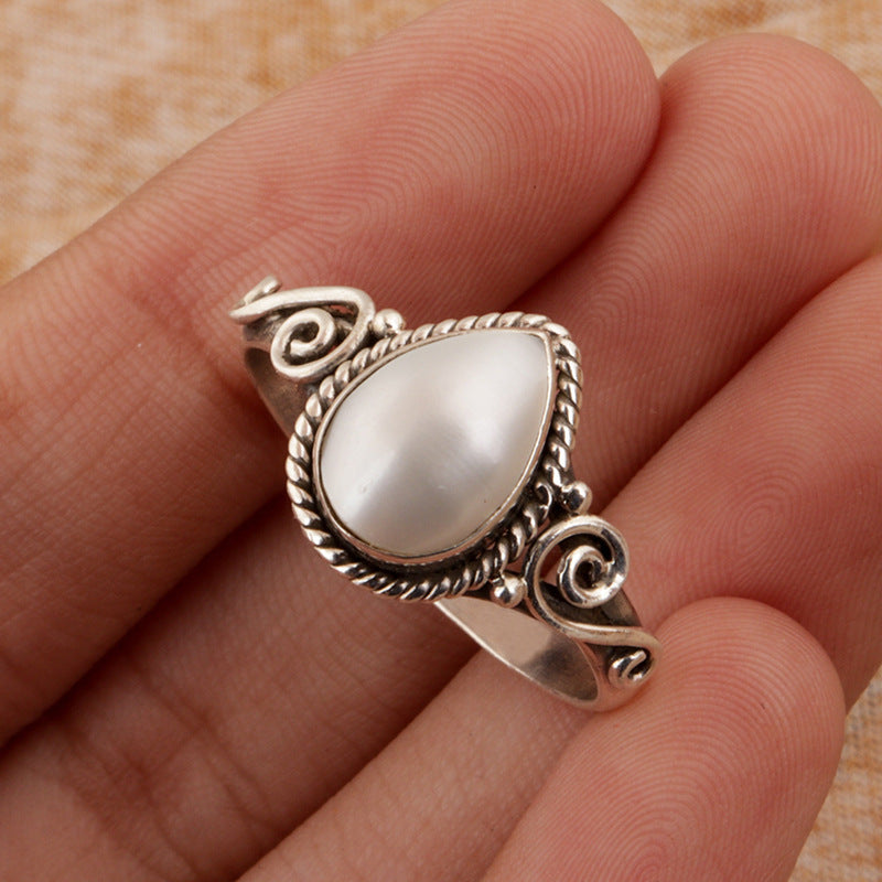 Delicate Artisan Pearl Ring