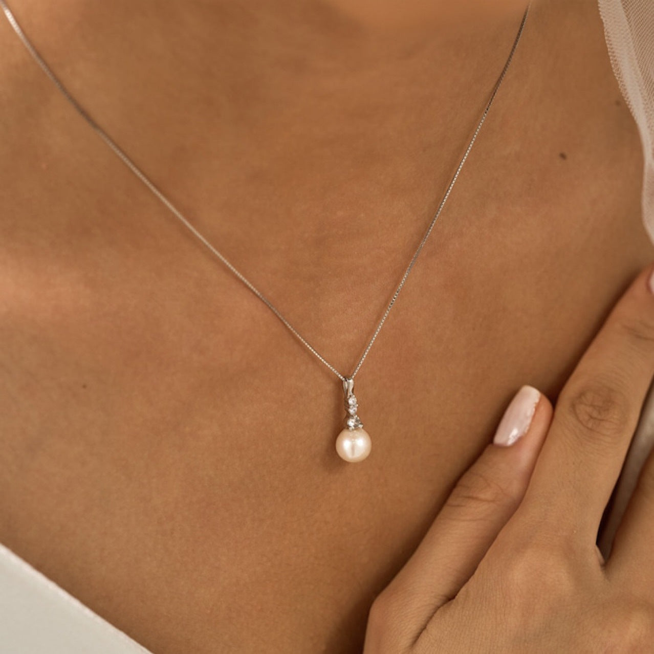 Delicate Artisan Pearl Necklace