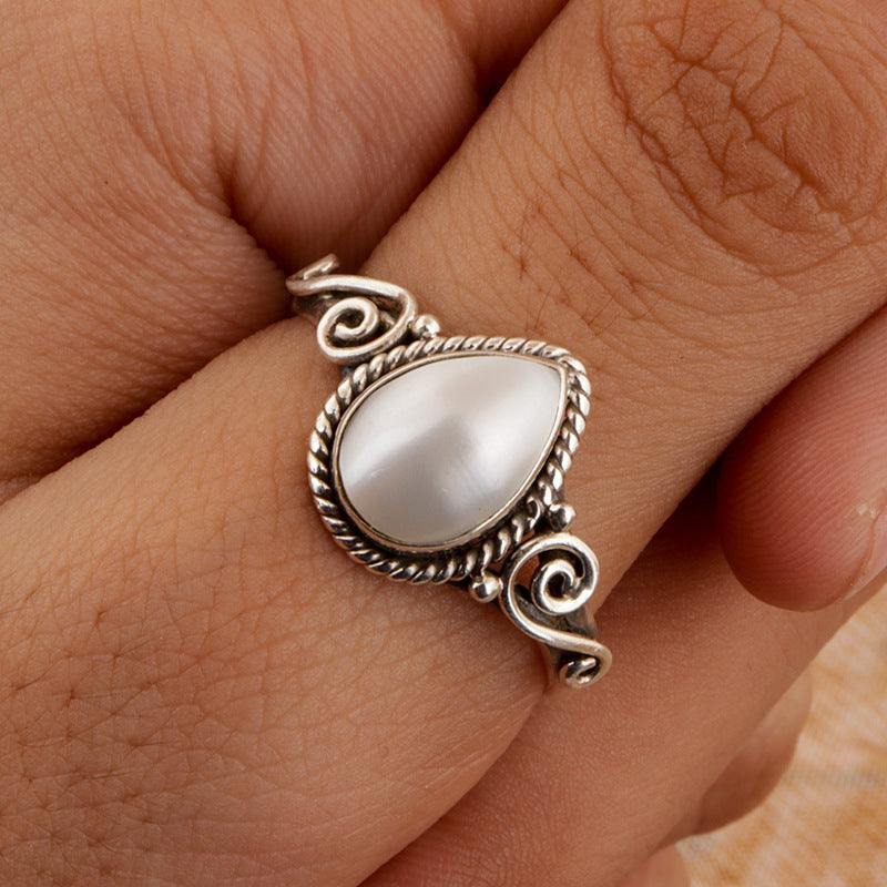 Delicate Artisan Pearl Ring