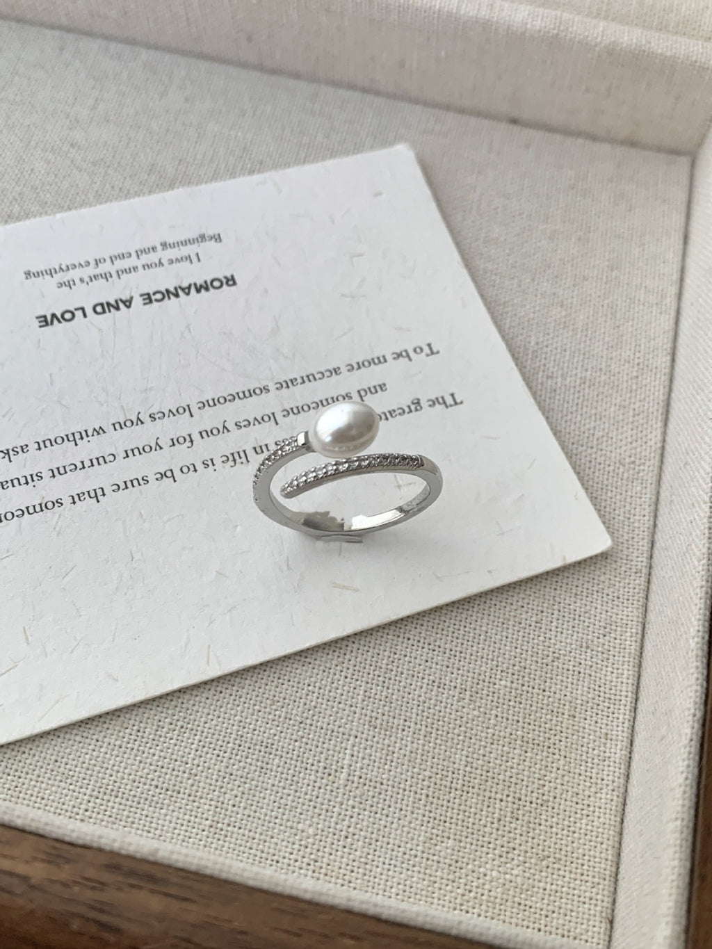 Delicate Artisan Pearl Ring