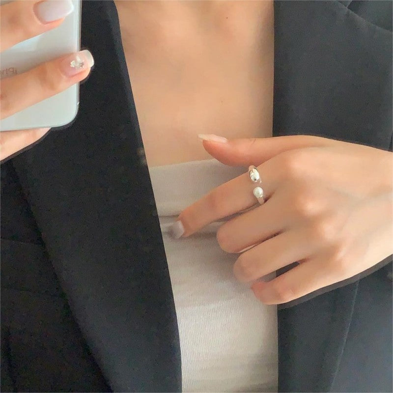 Delicate Artisan Pearl Ring