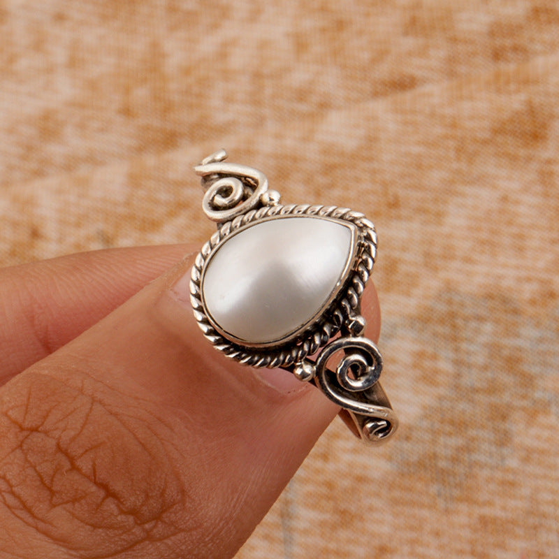 Delicate Artisan Pearl Ring