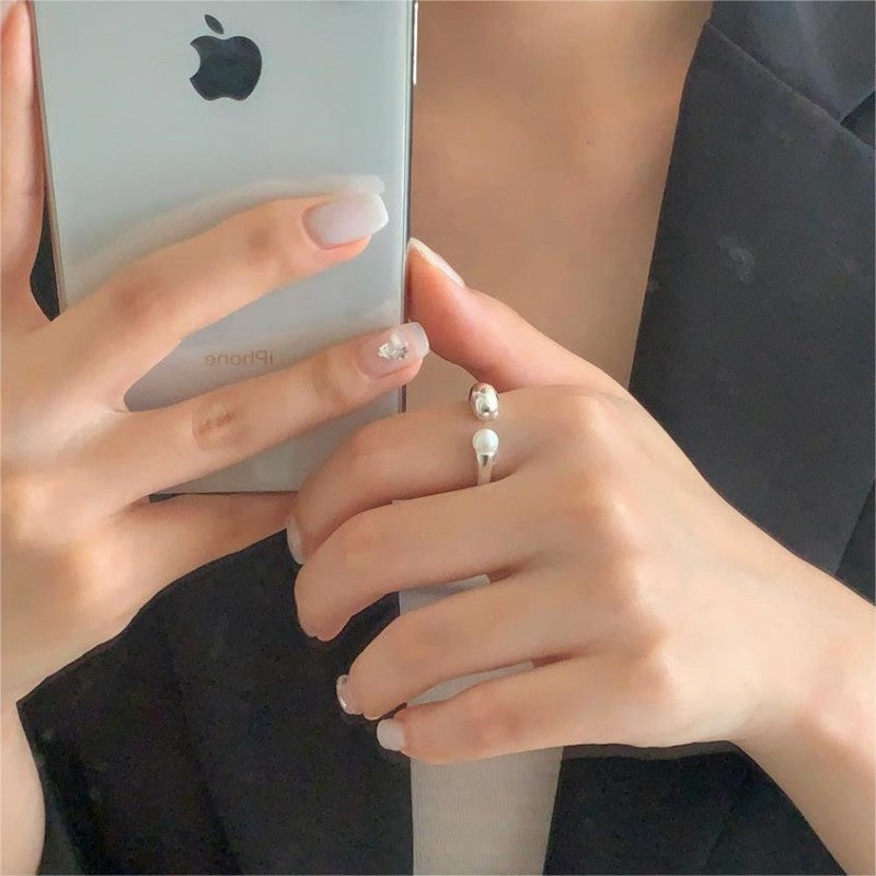 Delicate Artisan Pearl Ring