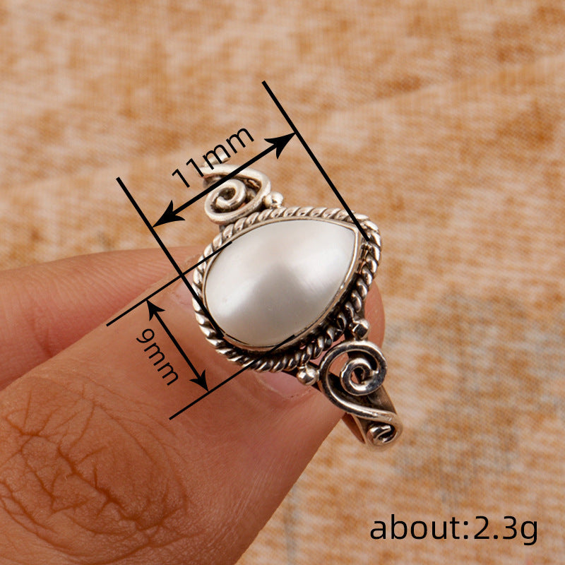 Delicate Artisan Pearl Ring