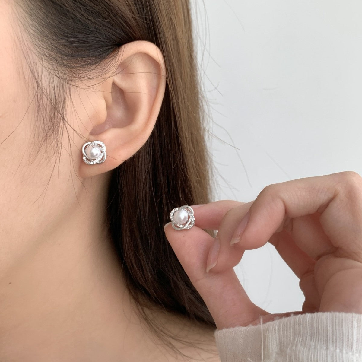 Delicate Artisan Pearl Earring