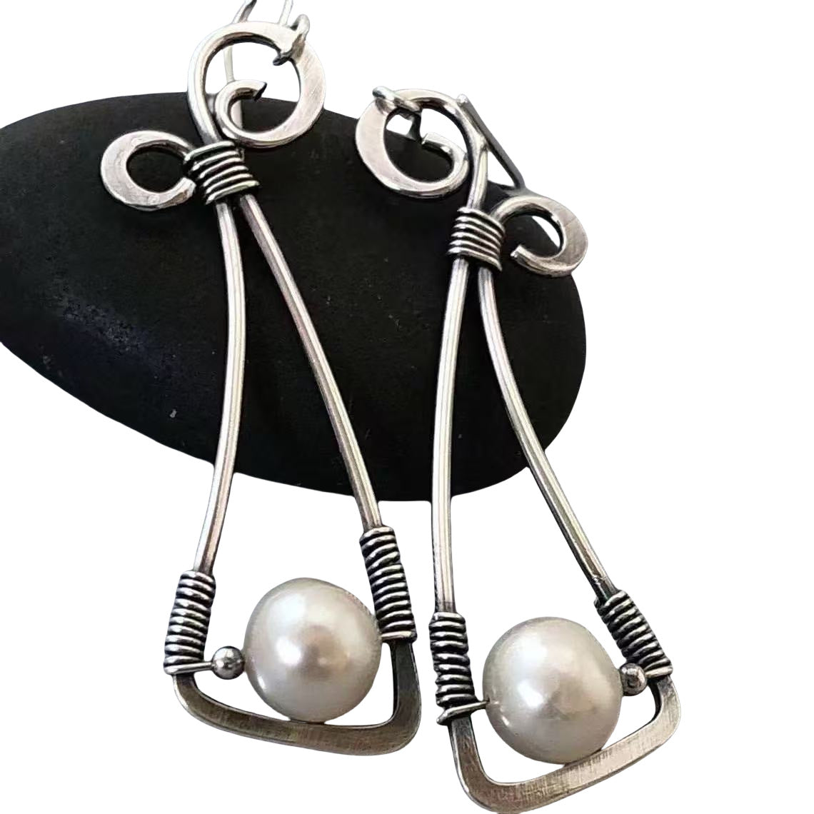 Delicate Artisan Pearl Earring