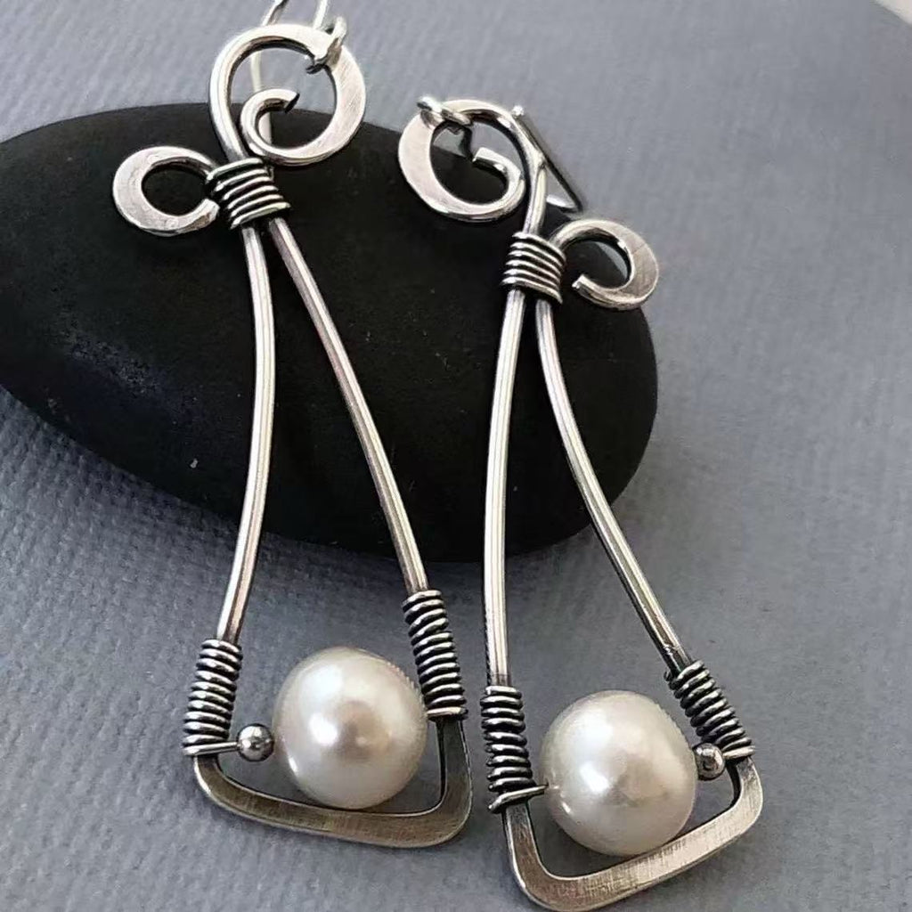 Delicate Artisan Pearl Earring