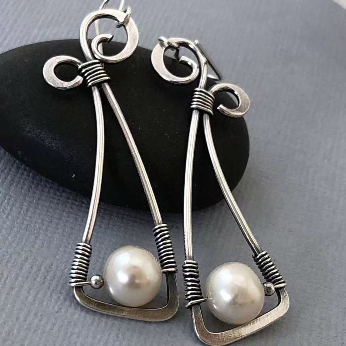 Delicate Artisan Pearl Earring